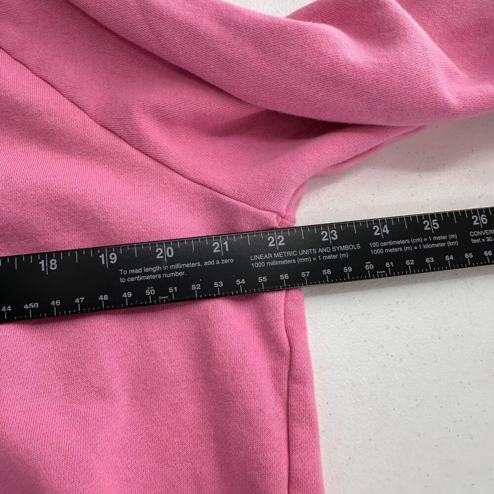 Under Armour Pink Pullover Hoodie Sweatshirt Large Barbie Athletic Logo Fleece - Picture 3 of 9